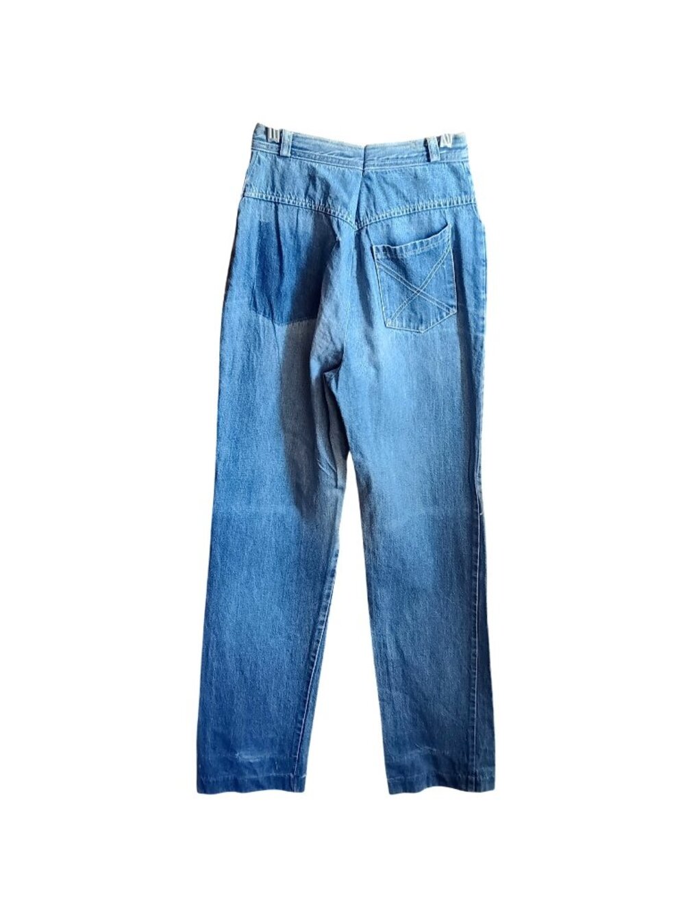 Farm Chore True Vintage Jeans 24x32 Distress Denim Hippy High-Waisted 1970's